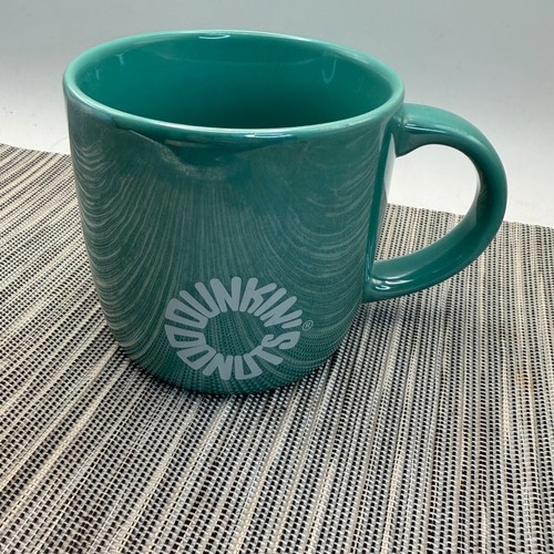 Dunkin donuts coffee mug teal - donuts,
