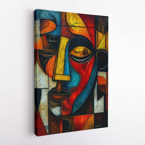 Abstract face canvas wall art - abstract,