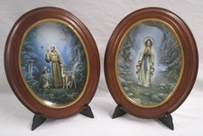 Bradford Exchange Limited Edition Religious Plates Set Saint Francis & Our Lady