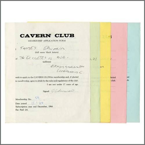 Cavern club 1960s membership - cavern,