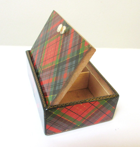 Antique tartanware double - antique,