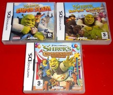 ** DS SHREK x3  BOXED GAMES CARNIVAL CRAZE SUPERSLAM & SMASH N CRASH RACING