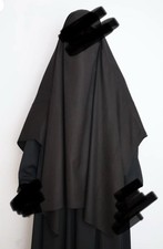 My Jilbabi Store 100% Cotton Khimar Square design with niqab strings