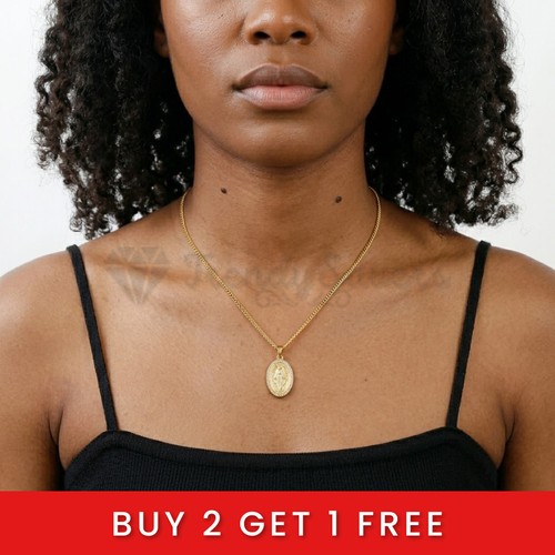 18ct gold holy - gold, oval