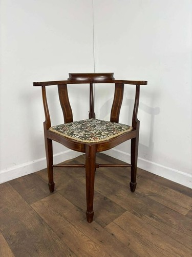 Edwardian inlaid mahogany - inlaid,