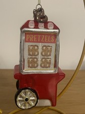 SASS AND BELLE PRETZEL CART GLASS BAUBLES CHRISTMAS TREE ORNAMENT BNWT