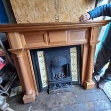 Victorian tiled fireplace