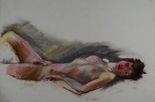 Life model study - female, nude