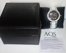 AQUASWISS WHITE Ceramic/Stainless Steel Swiss Watch RETAIL $1,400 NEW
