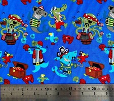 Pirate Animals Fabric 100%
