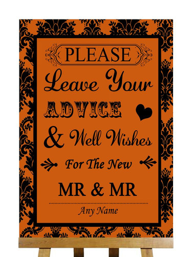Burnt orange black damask - burnt,