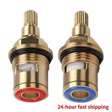 2PCS Universal Tap Inner Faucet Valves Brass Ceramic Disc Cartridge Replacements