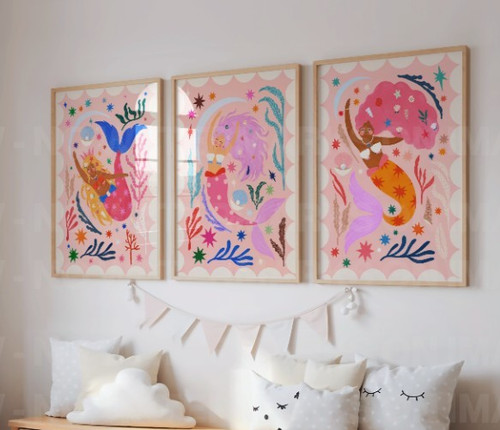 Mermaid wall art poster - poster, prints