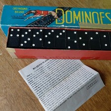 Vintage Dominoes Greyhound Brand Spear's Games Complete Made In England