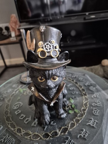 Black gothic style cat - style, with