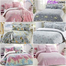 Kids Single Teddy Fleece Duvet Cover Set Boys Girls Childrens Teddy Bear Bedding