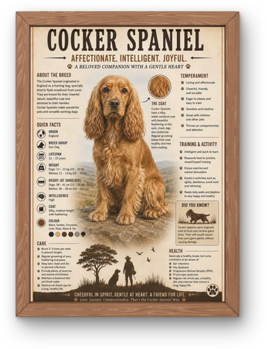 Cocker spaniel poster - poster, dog