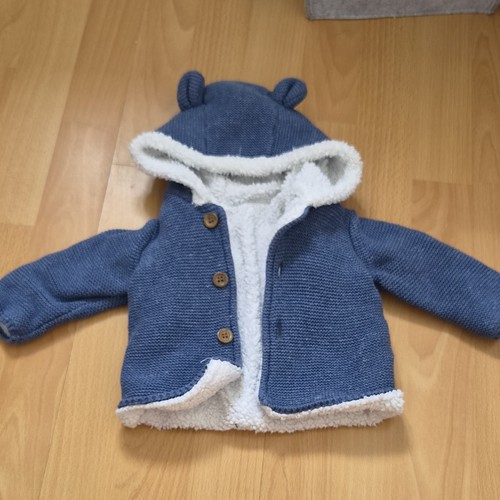 Nutmeg baby knit hooded lined - nutmeg,