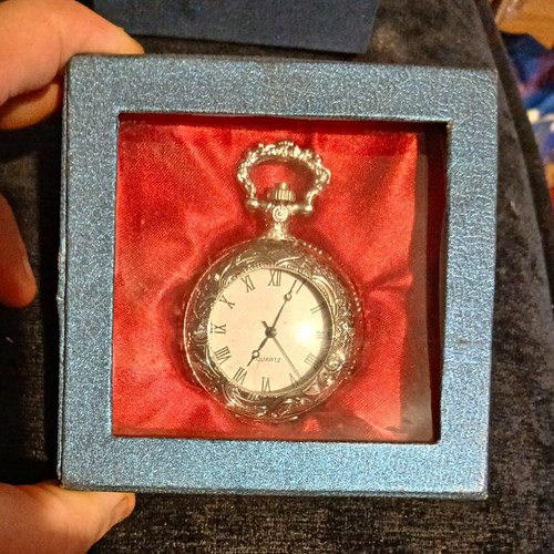 Quartz pocket watch silver - quartz,