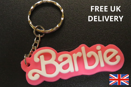 Barbie keyring printed - barbie,