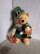  Disney Winnie The Pooh St Patrick's Day Pooh Leprechaun Beer Plush w/ Tag 9.5"