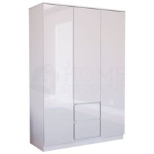 Gloss Doors and Drawers Wardrobe Cupboard Storage Organizer Bedroom Furniture