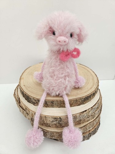 Handmade artist bear - artist, pig