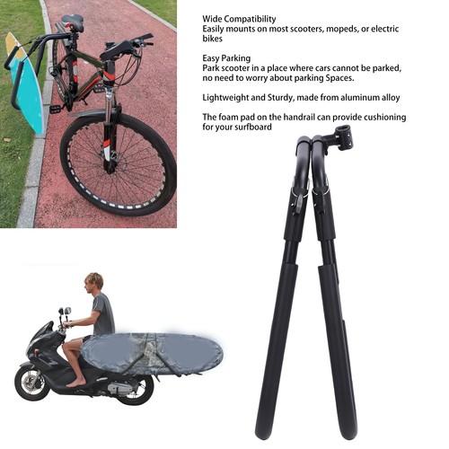 Black scooter surfboard rack - black,