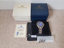 Oskar Emil Series 3000 Mens Watch Stainless Steel Blue Dial New Battery Fitted