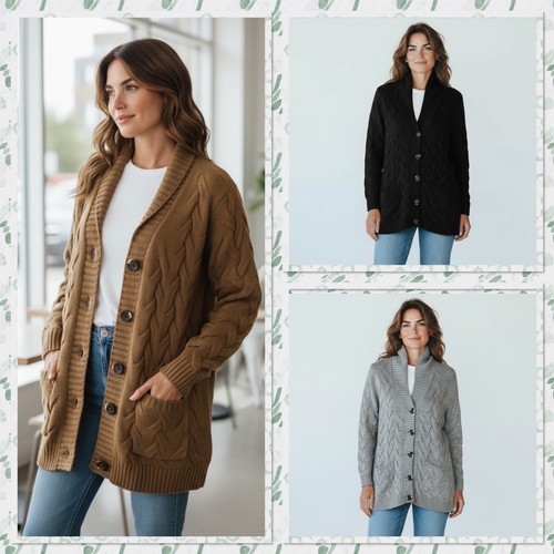 Ladies cardigan with - ,