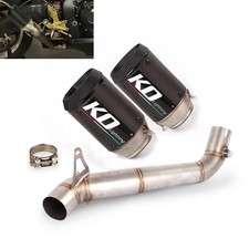 60mm Mid Exhaust Pipe Carbon Fiber Muffler System For Honda CBR1000RR 2008-2016