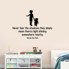 Winnie The Pooh Quote Wall Sticker Walt Disney Vinyl Decal Art Kids Decor qw2