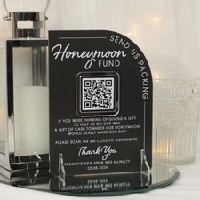 Modern arch honeymoon fund - modern, qr
