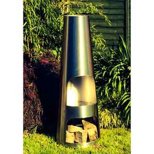 Outdoor chimenea log burner - log,