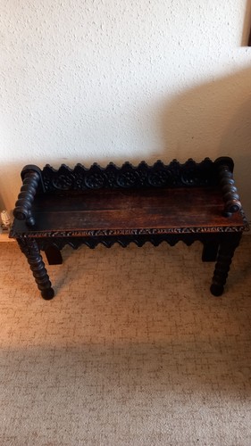 Antique bobbin turned oak - antique,
