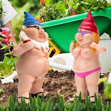 Nude Statuary Garden Gnomes Naughty Naked Funny Statue Decor Nudist Gift