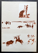 Pablo Picasso Ltd Edition Lithograph Toros y Toreros Cercle d'Art Paris 1961 