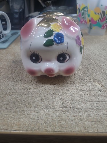 1980 ceramic piggy bank - piggy,