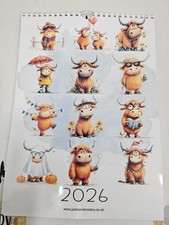 Highland Cow 2026 Calendar
