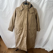 Lands End Long Ladies Coat Beige - 80% Duck Down - BNWOT 20 22
