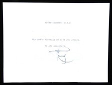 Peter Cushing Signed Letter