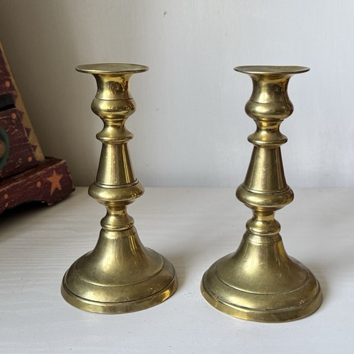 Pair vintage solid - pair, brass