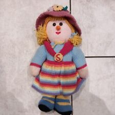 Hand Knitted Sally Scarecrow Doll very good condition 