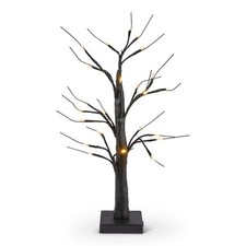Black LED Mini Birch Halloween