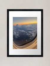 Sunset photo from airplane