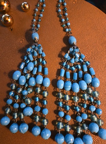 Vintage blue glass - blue,