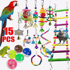 15 Pack Parrot Toys Set Metal