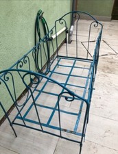 Blue Antique French Iron Bed