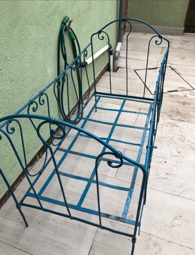 Blue antique french - french, bed