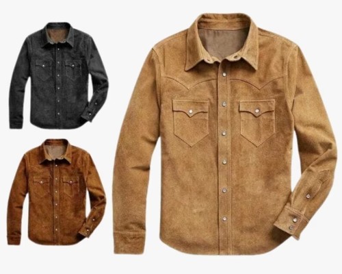 Men suede leather western - men's,